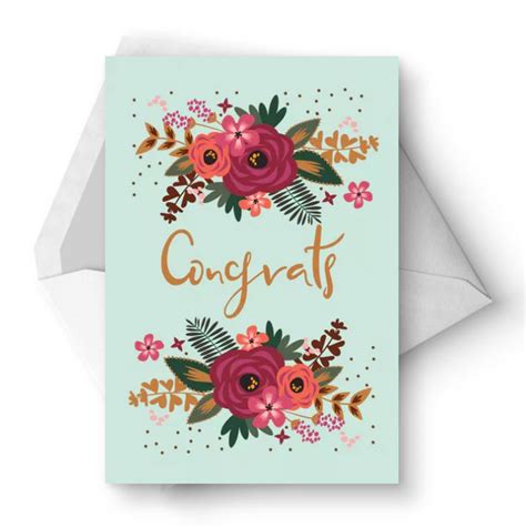 11 Free, Printable Wedding Cards that Say Congrats.